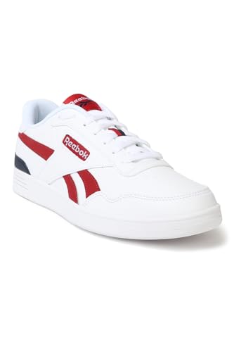 Reebok Unisex Court Advance Clip Sneaker, FTWR White Flash Red Vector Navy, 37.5 EU von Reebok