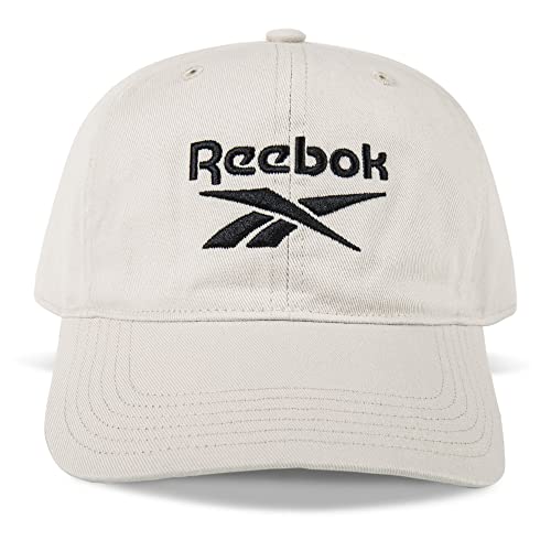 Reebok Unisex-Erwachsene Lässige Kappe mit entspanntem Logo und verstellbarem Riemen für Damen und Herren (Einheitsgröße) Baseballkappe, Mondstein, One Size von Reebok