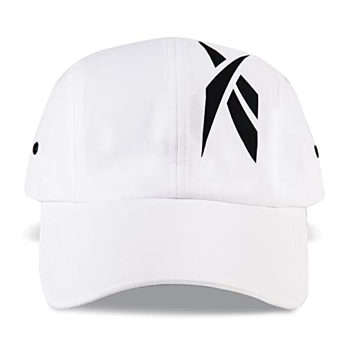 Reebok Unisex-Erwachsene Leichte, Verstellbare Laufkappe für Damen und Herren (Einheitsgröße) Baseballkappe, Technisch: Weiß, One Size von Reebok