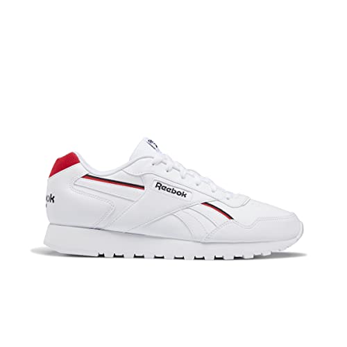 Reebok Unisex Glide Vegan Sneaker, FTWR White/Core Black/Vector Red, 34 EU von Reebok