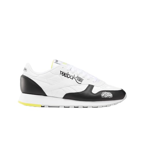 Reebok Unisex Klassisches Leder Sneaker, Cblack Ftwwht Aciyel, 40 EU von Reebok