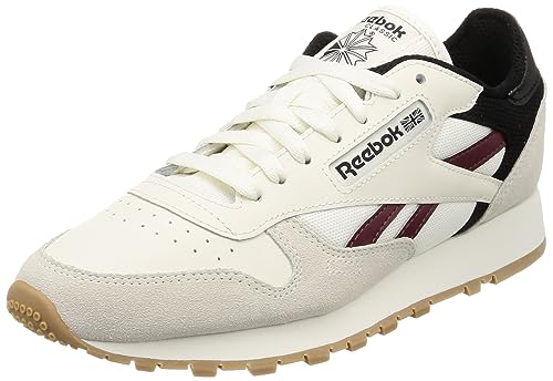 Reebok Unisex Klassisches Leder Sneaker, Chalk Classic Maroon F23 Core Black,55 EU von Reebok