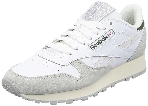 Reebok Unisex Klassisches Leder Sneaker, FTWR White Steely Fog F23 Pure Grey 3, 39 EU von Reebok