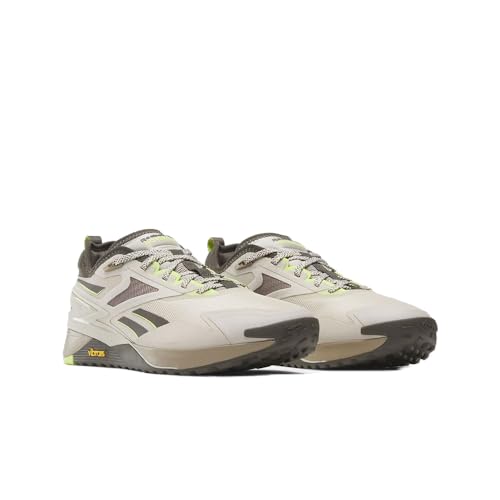 Reebok Unisex Nano X3 Adventure Sneaker, Stuckfugenmörtel F23 Laser Lime F23, 38.5 EU von Reebok