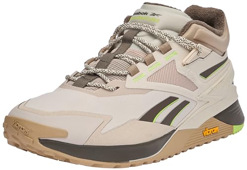 Reebok Unisex Nano X3 Adventure Winter Sneaker, Stuck Boulder Beige F23 Laser Lime F23, 42.5 EU von Reebok