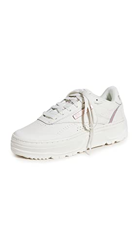 Reebok Women's Club C Double Geo Sneaker, Chalk/Infused Lilac/Rose Gold, 8.5 von Reebok