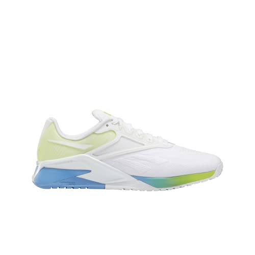 Reebok Women's Nano X2 Cloud White/Essential Blue/Acid Yellow 8.5 B von Reebok