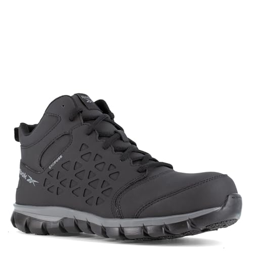 Reebok Work Sublite Cushion Work Exofuse Mid Composite Toe Damen Oxford, Schwarz, 6 Wide von Reebok