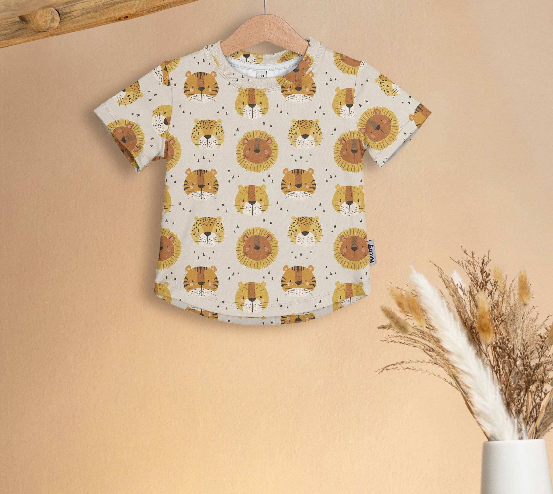 Basic Shirt - Wilde Freunde | Shirts Für Kinder Bio-Baumwolle Kinderkleidung Handmade Kleidung Größen 50-164 von ReebyStore