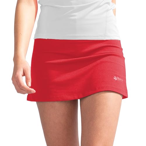 Reece Sportrock - Fundamental Skort Ladies - Sportrock für Hockey und Tennis - Rock mit Hose Drunter - mit Taschen und Atmungsaktivem Material - Outdoor Rock Damen - Rot - Größe 152 von Reece