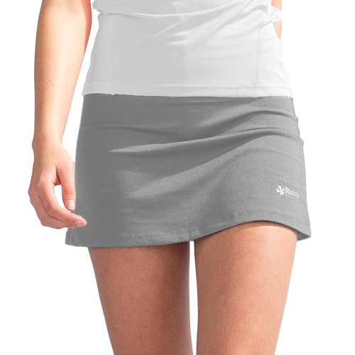 Reece Sportrock - Fundamental Skort Ladies - Sportrock für Hockey und Tennis - Rock mit Hose Drunter - mit Taschen und Atmungsaktivem Material - Outdoor Rock Damen - Grau - Größe XL von Reece