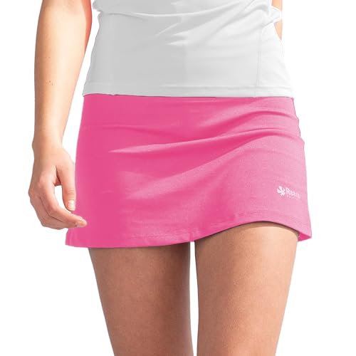 Reece Sportrock - Fundamental Skort Ladies - Sportrock für Hockey und Tennis - Rock mit Hose Drunter - mit Taschen und Atmungsaktivem Material - Tennisrock - Rosa - Größe XL von Reece