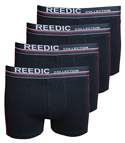 Reedic Herren Boxershorts, Baumwolle, 4er Pack, Größe Large (L), Farbe je 4X dunkelblau von Reedic