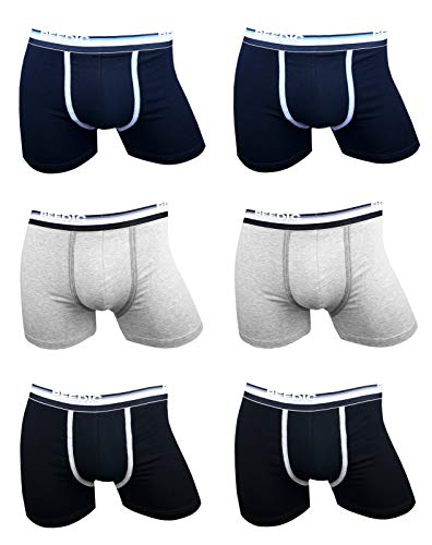 Reedic Herren Boxershorts, Baumwolle, 6er Pack, Größe XX-Large (2XL), Farbe je 6X Surprise Color Mix von Reedic