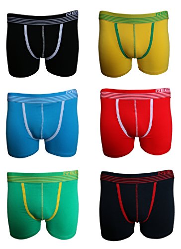 Reedic Herren Boxershorts, Baumwolle, 6er Pack zufälliger Farbmix, Größe X-Large (XL), Farbe je 6X Surprise Color Mix von Reedic