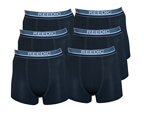 Reedic Herren Boxershorts, Modal, 6er Pack, Größe X-Large (XL), Farbe 6X dunkelblau von Reedic