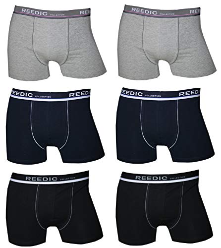 Reedic Herren Boxershorts Baumwolle 5er Pack als zufälliger Farbmix, Größe Medium (M), Farbe je 5X Surprise Color Mix von Reedic