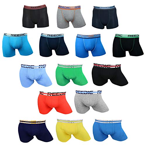 Reedic Herren Boxershorts Collection Mix aus Baumwolle 5er Pack als zufälliger Farbmix, no Stress take This, Größe Large (L), Farbe je 5X Surprise Color Mix von Reedic