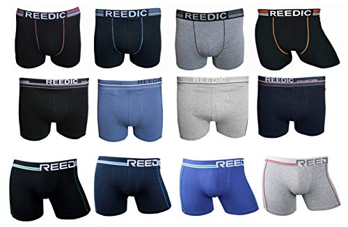 Reedic Herren Boxershorts Collection Mix aus Baumwolle 5er Pack als zufälliger Farbmix, no Stress take This, Größe XX-Large (2XL), Farbe je 5X Surprise Color Mix A von Reedic