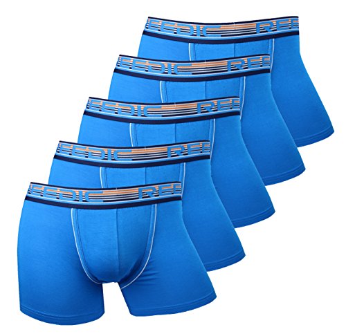 Reedic Herren Boxershorts Modal 5er Pack, Größe Large (L), Farbe je 5X blau von Reedic