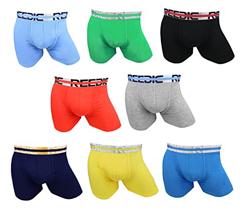 Reedic Herren Boxershorts zufälliger Farbmix 6er Pack, Größe XX-Large (2XL), Farbe je 6X Colour Mix von Reedic