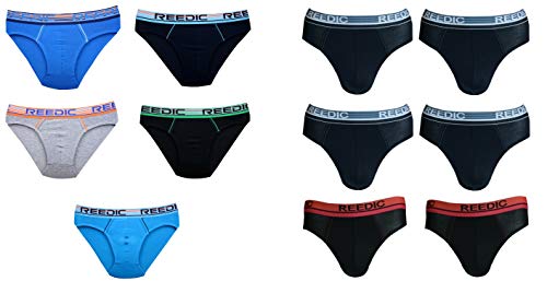 Reedic Herren Slip Collection Mix aus Baumwolle 5er Pack als zufälliger Farbmix, just take it, Größe XXX-Large (3XL), Farbe je 5X Surprise Color Mix von Reedic