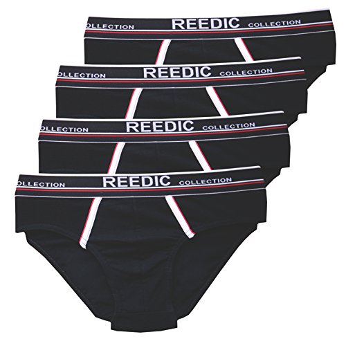 Reedic Herrenslip, Baumwolle, 4er Pack, Größe Large (L), Farbe je 4X dunkelblau von Reedic