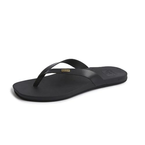 REEF Cushion Lune Damen-Flip-Flop, geformtes gepolstertes Fußbett, Fußgewölbeunterstützung, Schwarz, 37.5 EU von Reef