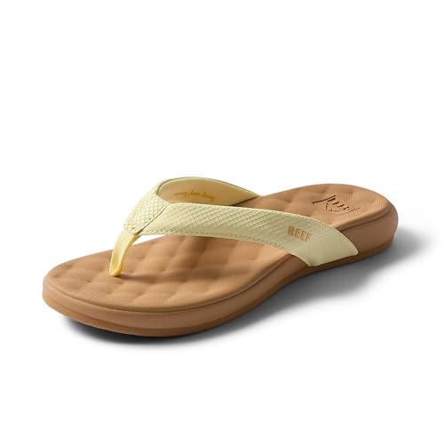REEF Cushion Melody Damen-Flip-Flop, weiches und stützendes gepolstertes Fußbett, Blassbanane, 38.5 EU von Reef