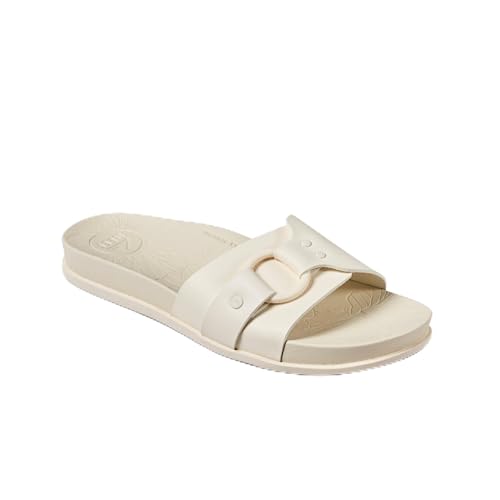 REEF Cushion Soho Cruz Damen Fashion Slide Soft Cushion Fußbett Arch Support, Weiß (Whisper White), 7.5 von Reef