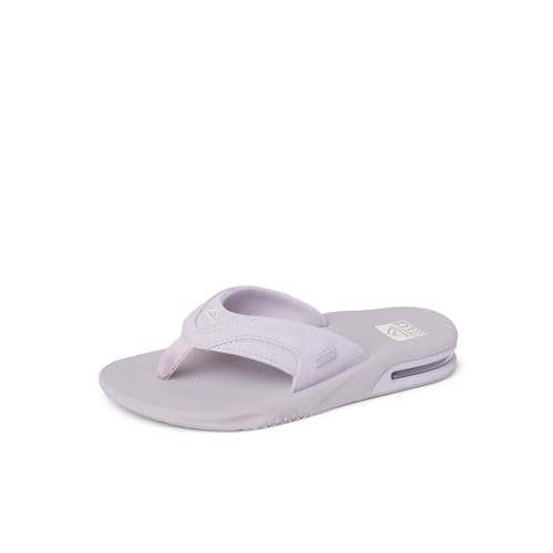 REEF Fanning Damen Flaschenöffner, Flip-Flop, Fußgewölbeunterstützung, strapazierfähige Außensohle, wasserfreundlich, Lavendel-Wildleder, 38.5 EU von Reef