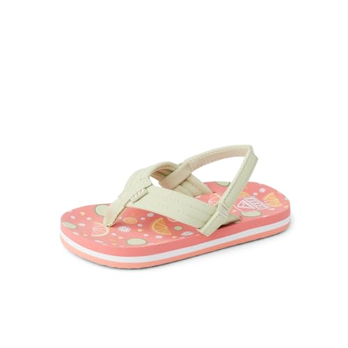 REEF Little Ahi Unisex-Kinder-Flip-Flop, weiches gepolstertes Fußbett, wasserfreundlich, Rückengurt, Zitrusfrüchte, 11 Little Kid von Reef
