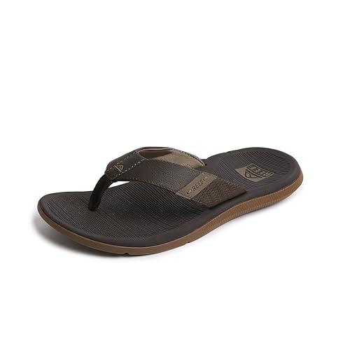REEF Santa Ana Herren-Flip-Flop, Fußgewölbeunterstützung, wasserfreundlich, abriebfeste Außensohle, Braun, 15 von Reef