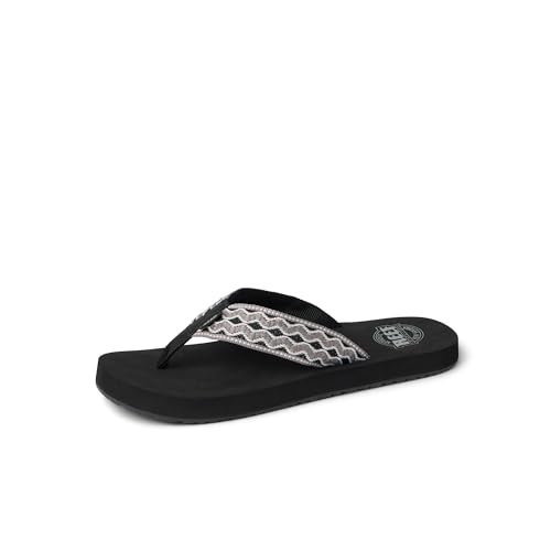 REEF Smoothy Herren Beach Flip Flop, weicher gewebter Riemen aus 100% recyceltem PET, Grau/Grau, 40 EU von Reef