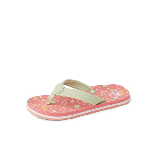 REEF Kids Ahi Unisex-Kinder-Flip-Flop, weiches gepolstertes Fußbett, wasserfreundlich, Zitrusfrüchte, 4 Big Kid von Reef
