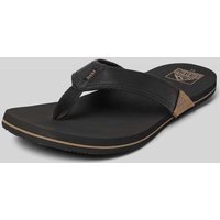 REEF Zehentrenner mit Label-Detail Modell 'Newport' in Black, Größe 45 von Reef