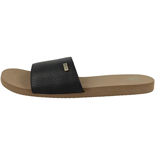 Reef Damen Bliss Nights Slide Sandale, Black/Tan, 42.5 EU von Reef