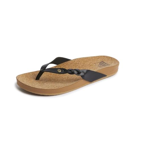 Reef Damen Cushion Court Twist Flipflop, Black, 40.5 EU von Reef