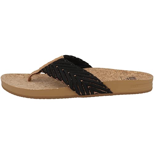 Reef Damen Cushion Strand Flipflop, Black/Natural, 38.5 EU von Reef