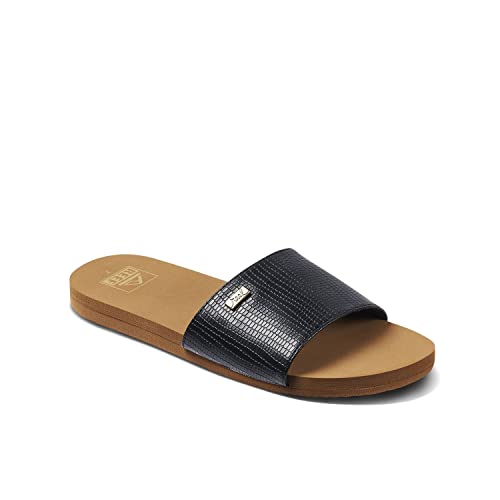 Reef Damen Bliss Nights Slide Sandale, Black/Tan, 37.5 EU von Reef