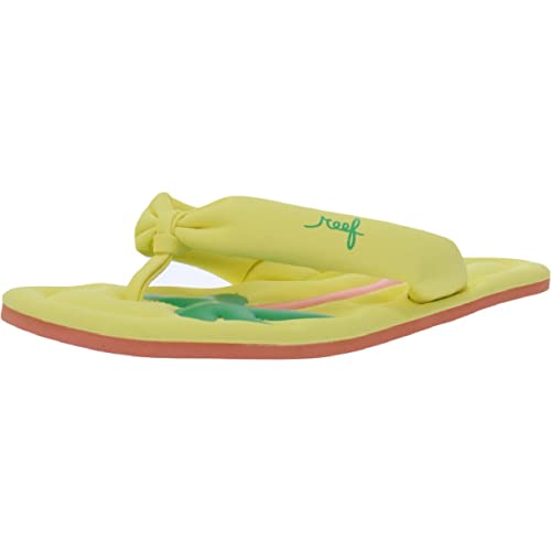 Reef Damen Pool Float Flipflop, Yellow Palm, 38.5 EU von Reef