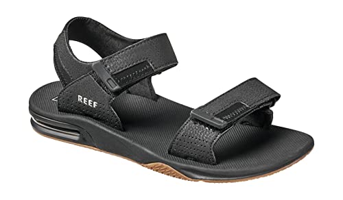 Reef Herren Fanning Baja Sportsandale, Black Silver, 45 EU von Reef