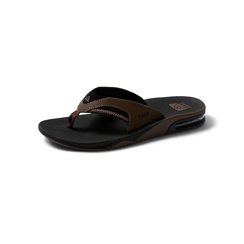 Reef Herren Fanning Flipflop, Black and Tan, 39 EU von Reef