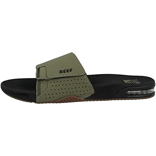 Reef Herren Fanning Slide Sandale, Olive/Gum, 40 EU von Reef