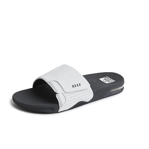 Reef Herren Fanning Slide Sandale, grau, weiß, 40 EU von Reef