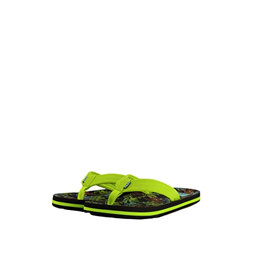 Reef Herren Kids Ahi Flipflop, Neonfarbene Handfläche, 42 2/3 EU von Reef