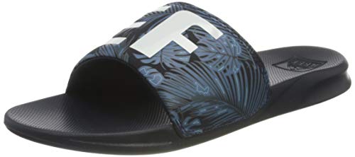 Reef Herren ONE Slide Flipflop, Blau (NAVY PALM), 42 EU von Reef