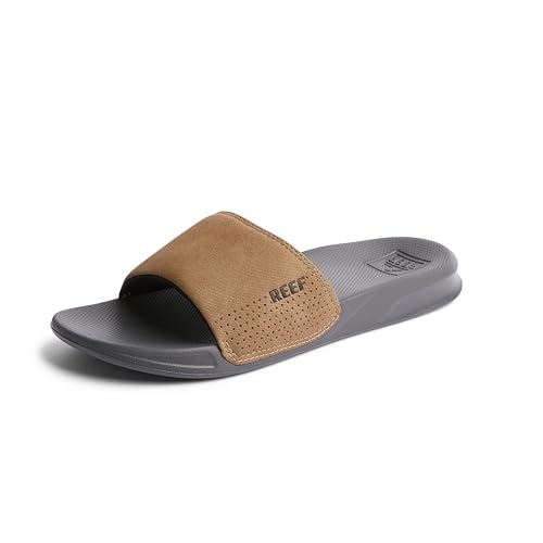 Reef Herren ONE Slide Schiebe-Sandalen, Grey/TAN, 44 EU von Reef