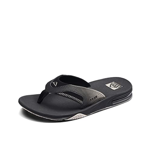 Reef Herren Fanning Flipflop, Black/Taupe Fade, 45 EU von Reef