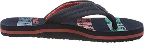 Reef Jungen KIDS AHI Flipflop, Mehrfarbig(NVY PALMS STRIPE), 31/32 EU von Reef